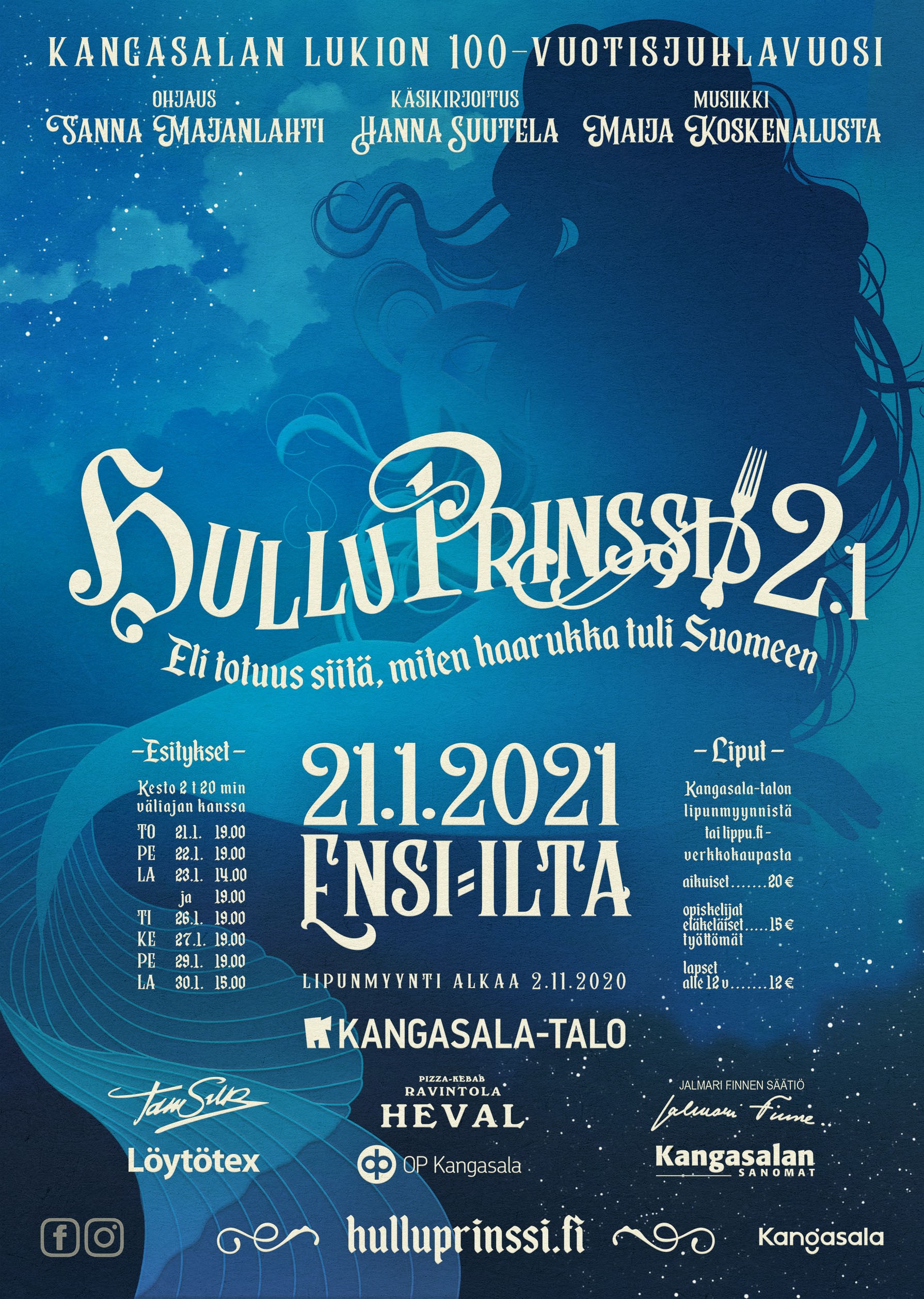 Menestysmusikaali Hullu Prinssi palaa Kangasala-talon lavalle uudessa kuosissa tammikuussa 2021!