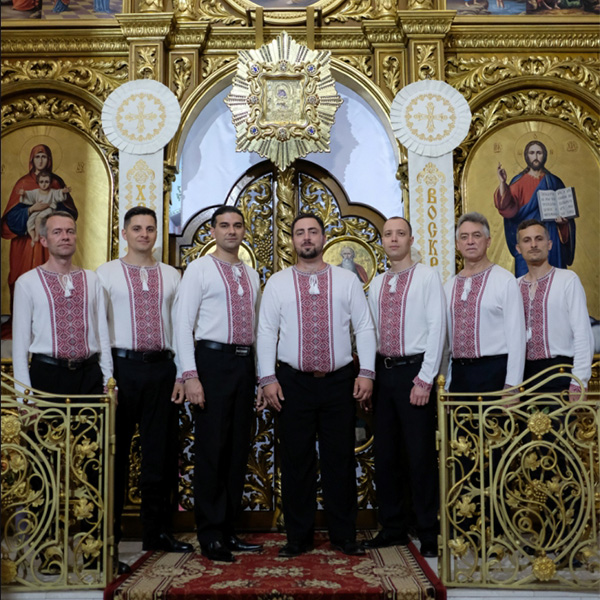 Ukrainalainen Kirkkolauluyhtye Kaanon esittää Pääsiäisen ajan lauluja Kangasala-talossa 13.3.2021.