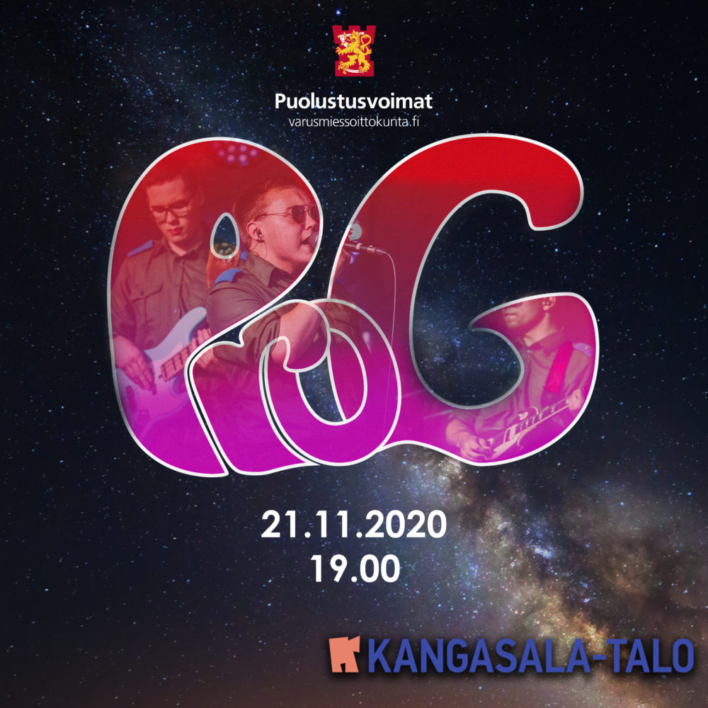 Varusmiessoittokunnan soittajat näyttävät osaamistaan Kangasala-talossa 21.11.2020.