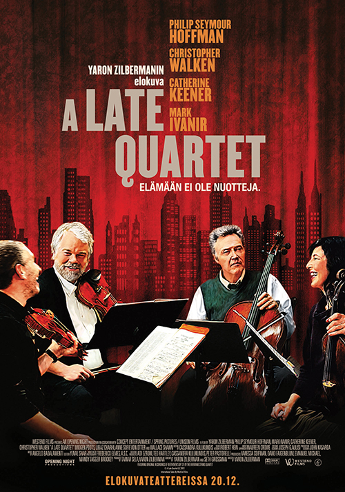Kangasala Classic -festivaalin A Late Quartet -konsertissa 18.6.2022 kohtaavat elokuvallinen ja musiikillinen tulkinta Beethovenin jousikvartetosta, op. 131.