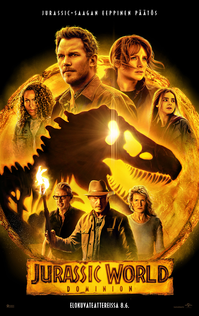 Tänä kesänä Jurassic-saaga saa eeppisen päätöksen elokuvassa Jurassic World: Dominion Kangasala-talon K-Kinossa.