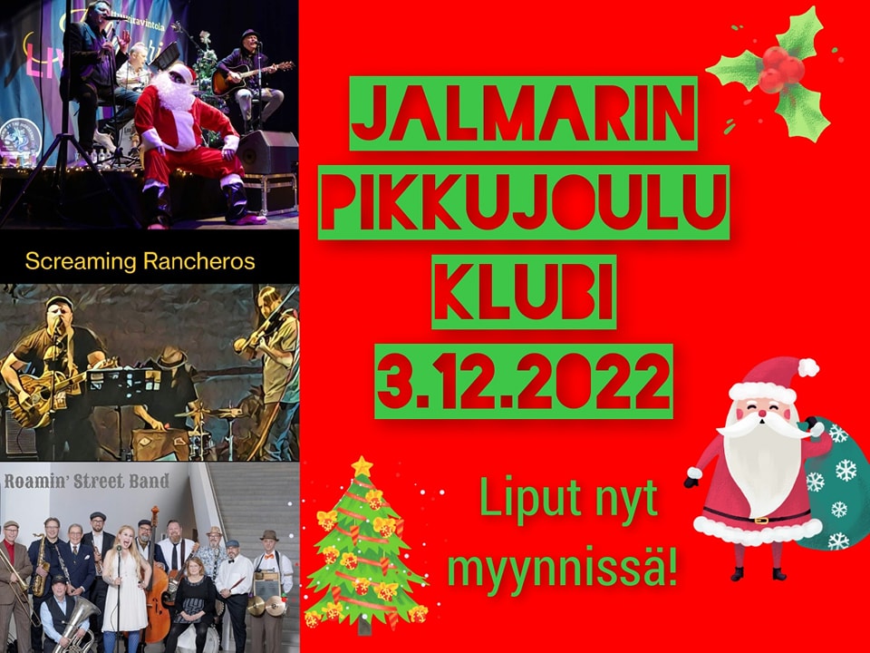 Kulttuuriravintola Jalmarin PikkujouluKlubi 3.12.2022 Kangasala-talon salissa.