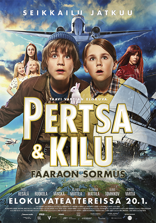 Koko perheen jännittävä ja koskettava seikkailuelokuva Pertsa ja Kilu - Faaraon sormus Kangasala-talon K-Kinossa tammikuussa 2023.