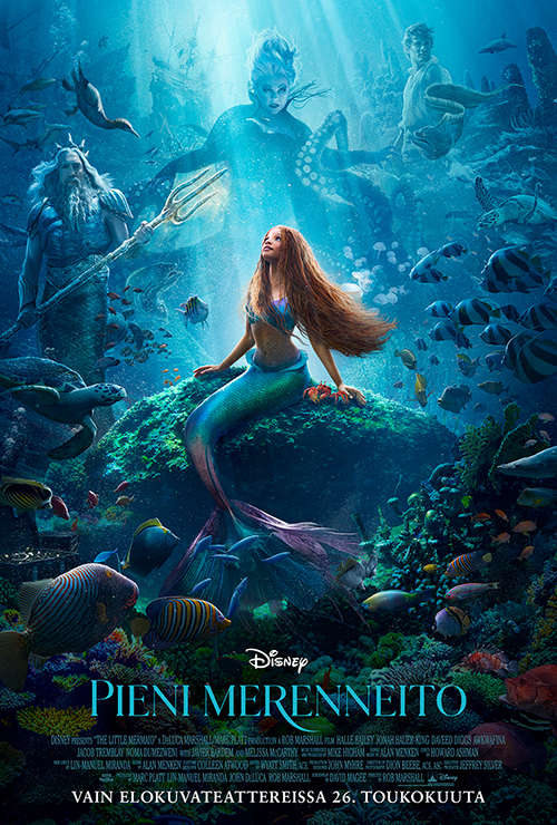 Live-action versio Disneyn klassikkoanimaatiomusikaalista Pieni merenneito Kangasala-talon K-Kinossa toukokuussa 2023.