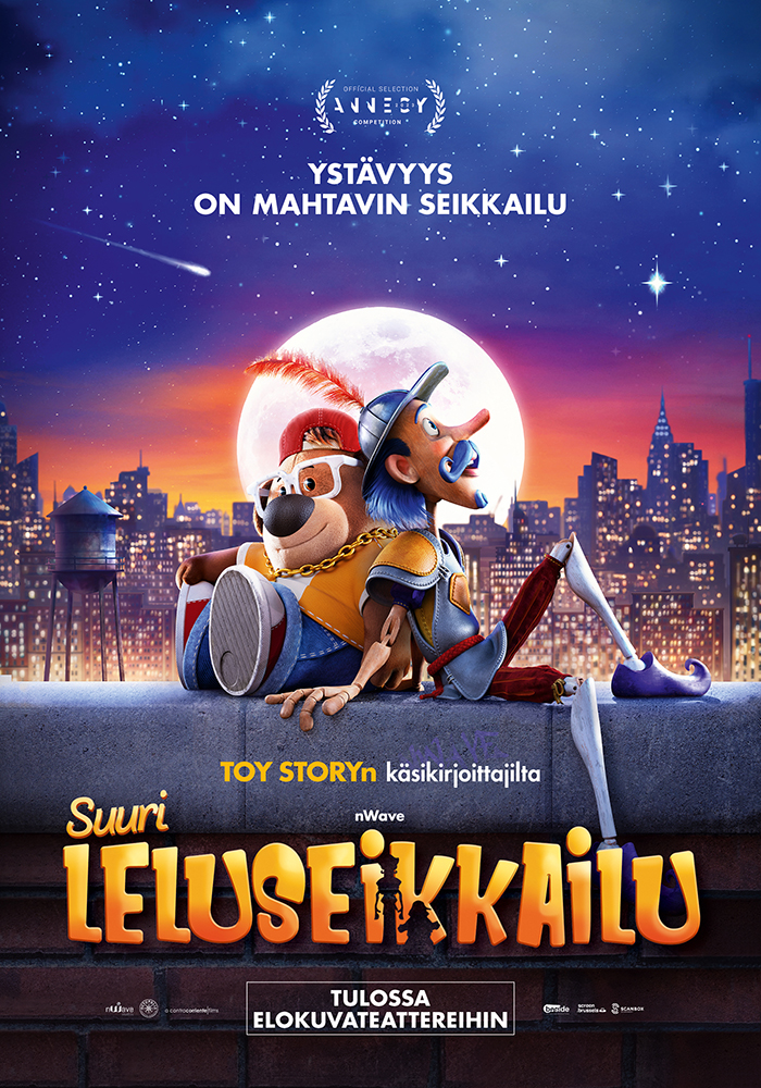 Toy Storyn käsikirjoittajien uusi sydämellinen animaatioelokuva Suuri leluseikkailu Kangasala-talon K-Kinossa maaliskuussa 2024.
