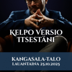 Matti Patrosen stand up -show Kelpo versio itsestäni Kangasala-talossa 25.10.2025.