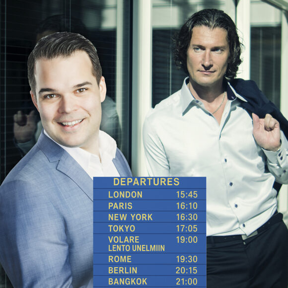 Tomi Metsäketo ja Mikael Konttinen Kangasala-talossa 7.5.2026: Volare – lento unelmiin. Italialainen eleganssi, suomalainen sydän ja tunnetut sävelet kohtaavat.