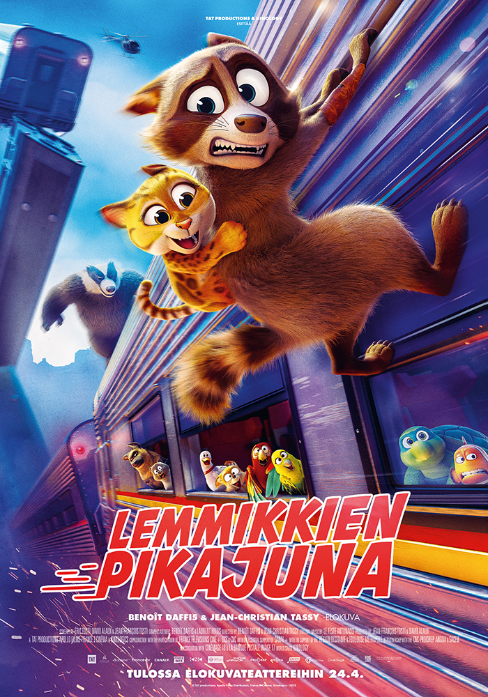 Ranskalainen koko perheen menestysanimaatio Lemmikkien pikajuna Kangasala-talon K-Kinossa huhti-toukokuussa 2026.