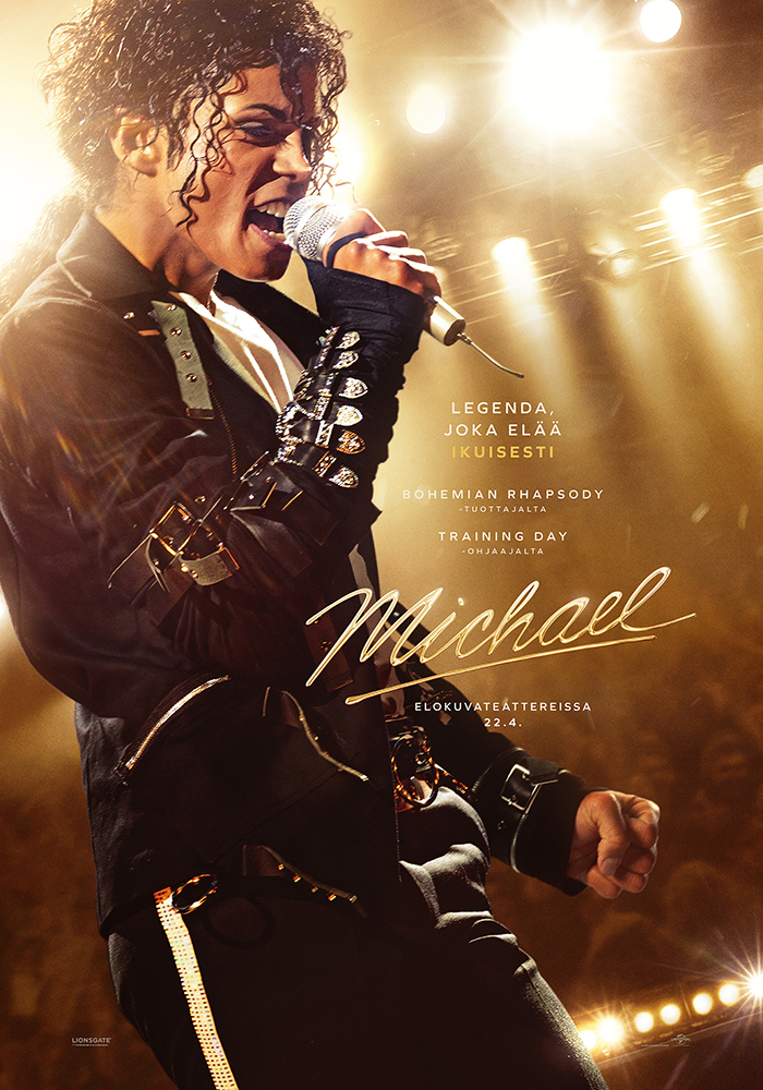 Michael Jacksonin elämästä ja perinnöstä kertova elokuva Michael Kangasala-talon K-Kinossa huhti–toukokuussa 2026.