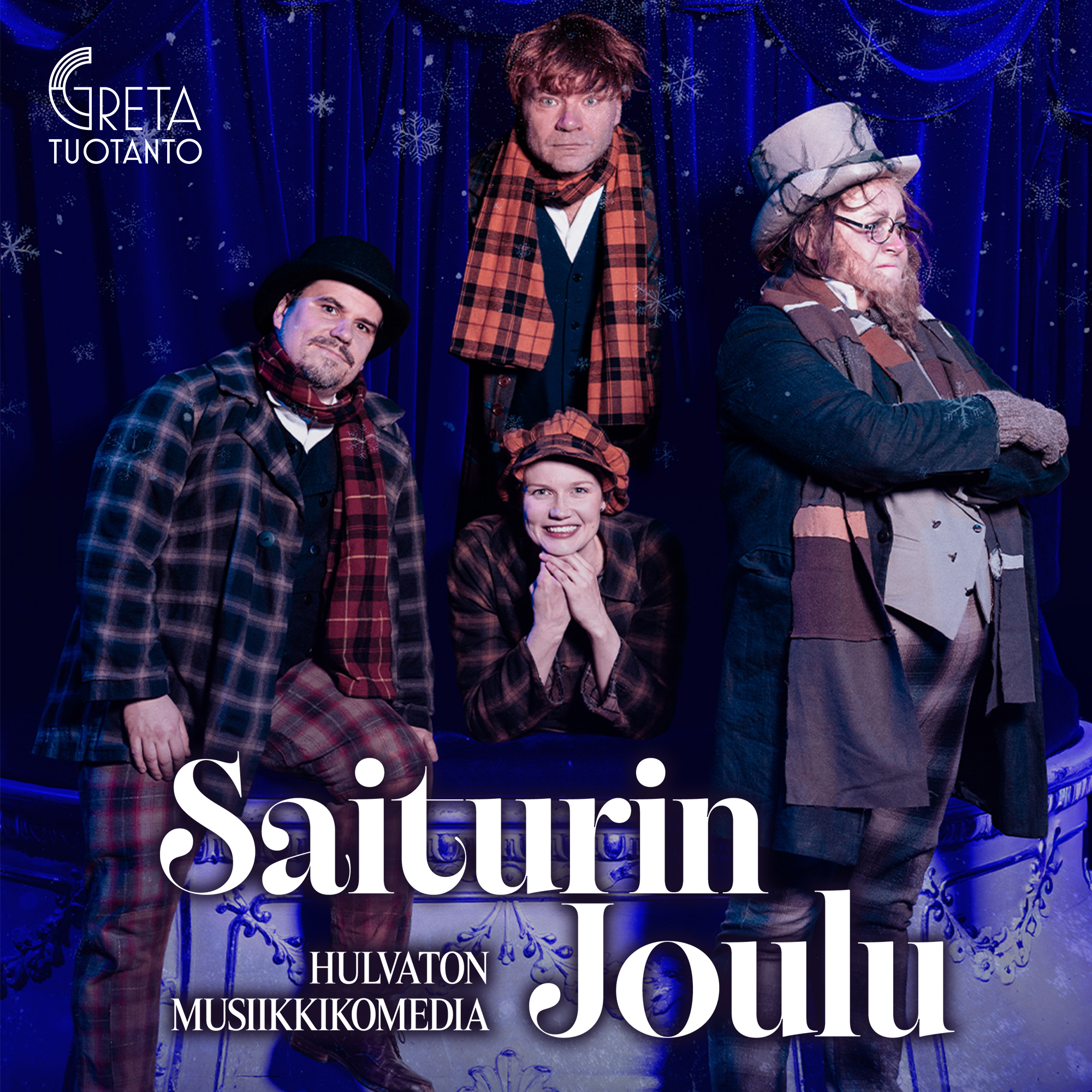 Musiikkia, teatteria ja fyysistä komediaa yhdistelevä jouluesitys Saiturin joulu (Greta Tuotanto) Kangasala-talossa 11.12.2026 sopii erinomaisesti perheille, ystäväporukoille ja pikkujoulun viettoon – kaikille, jotka rakastavat musiikkia, hersyvää naurua ja Charles Dickensin tarinoiden maailmaa.