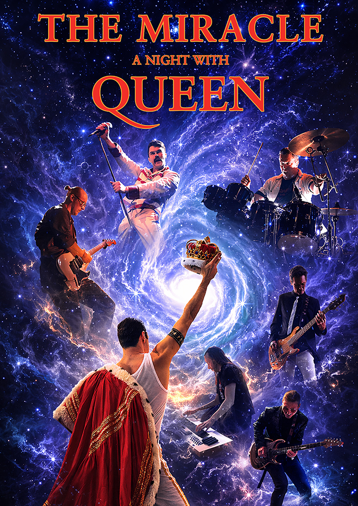 The Miracle – A Night with Queen Kangasala-talossa 29.1.2027: Freddie Mercuryn 80-vuotisjuhlakiertue, Queen-klassikot ja suurimmat hitit livenä.