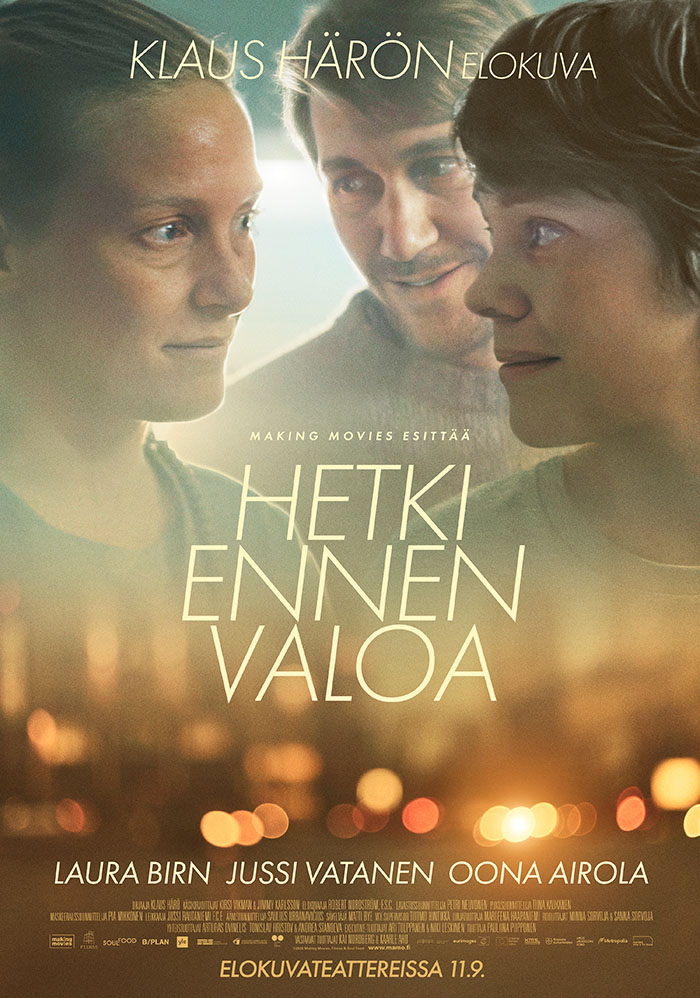 Klaus Härön uutuuselokuva Hetki ennen valoa Kangasala-talon K-Kinossa syyskuussa 2026.