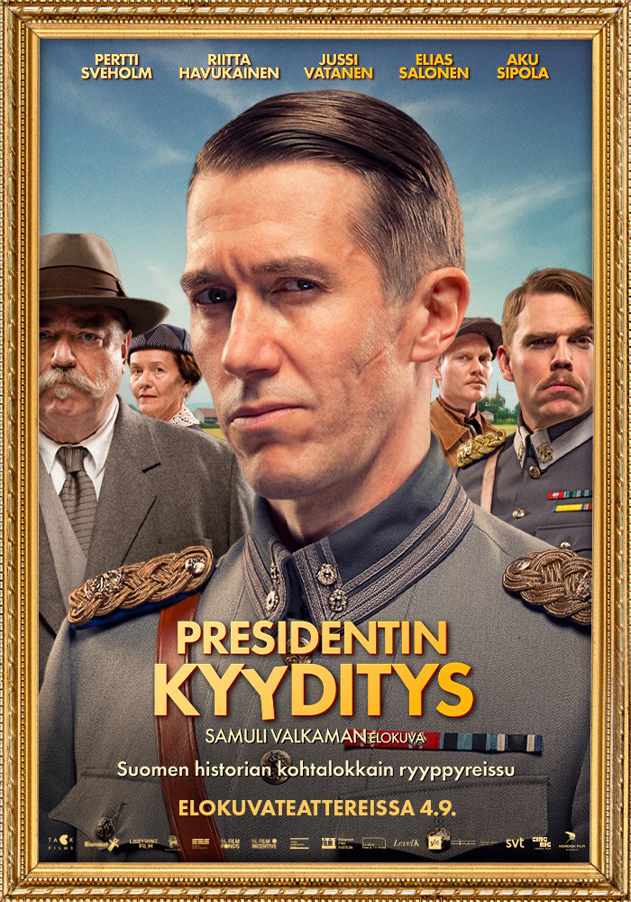 Tositapahtumien inspiroima Presidentin kyyditys -elokuva Kangasala-talon K-Kinossa syyskuussa 2026.