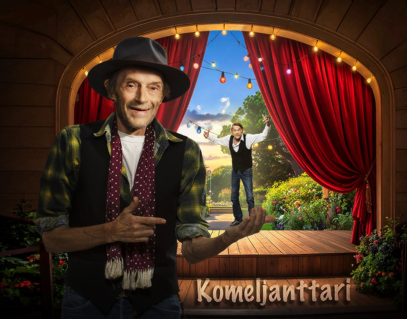 Ilkka Heiskasen Komeljanttari-monologi Kangasala-talossa 13.4. ja 14.4.2027. Humoristinen esitys kokoaa yhteen 46 vuoden kokemuksen näyttelijäntyöstä.