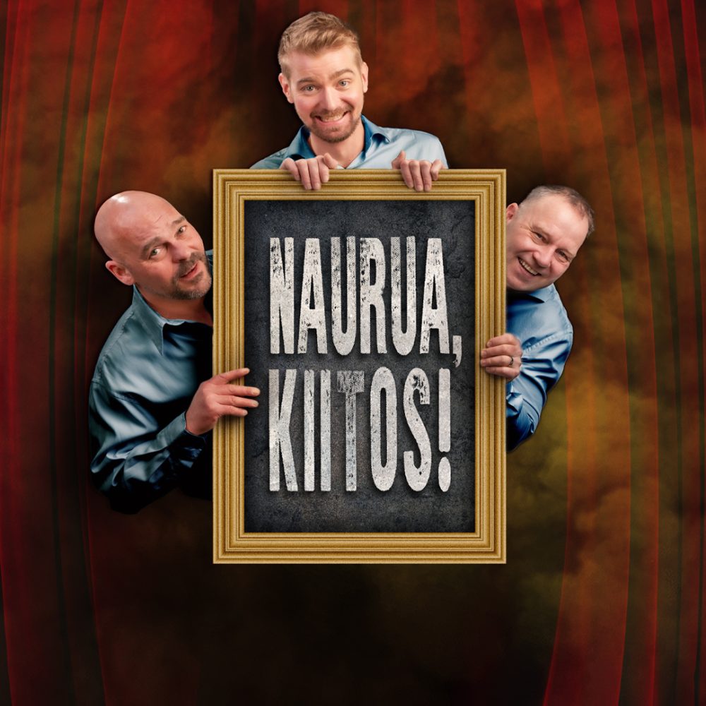 Naurua, kiitos! tuo Saikkua, kiitos! -esityksestä tutun kolmikon Kangasala-taloon 19.3.2027. Luvassa uusia sketsejä, hahmoja ja musiikillisia yllätyksiä.