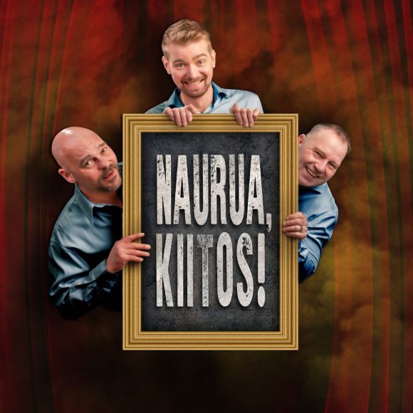 Naurua, kiitos! tuo Saikkua, kiitos! -esityksestä tutun kolmikon Kangasala-taloon 19.3.2027. Luvassa uusia sketsejä, hahmoja ja musiikillisia yllätyksiä.